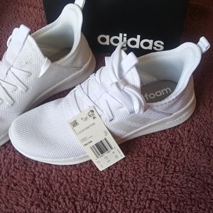 Adidas Cloudfoam White on White Shoes